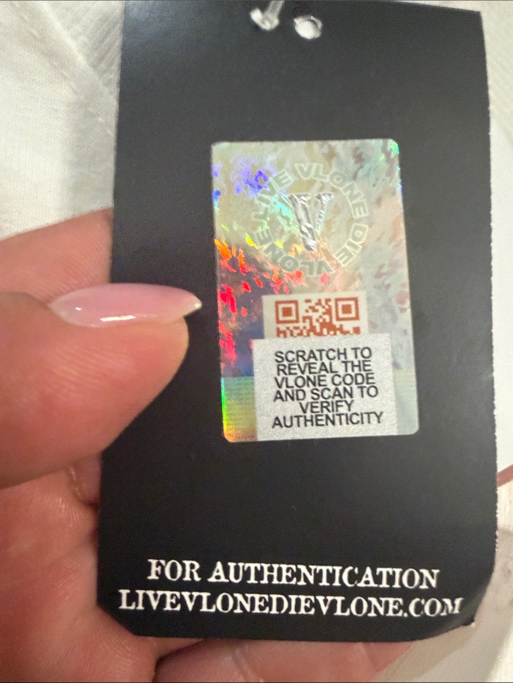 VLONE Limited Edition White Text Message Graphic Tee Shirt. Sz Large NWT - Picture 5 of 8